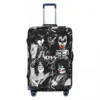 Kiss Band Print Suitcase Cover Colour Splash with Logo Elastic Business Protector Luggage Accesories Vacation 2