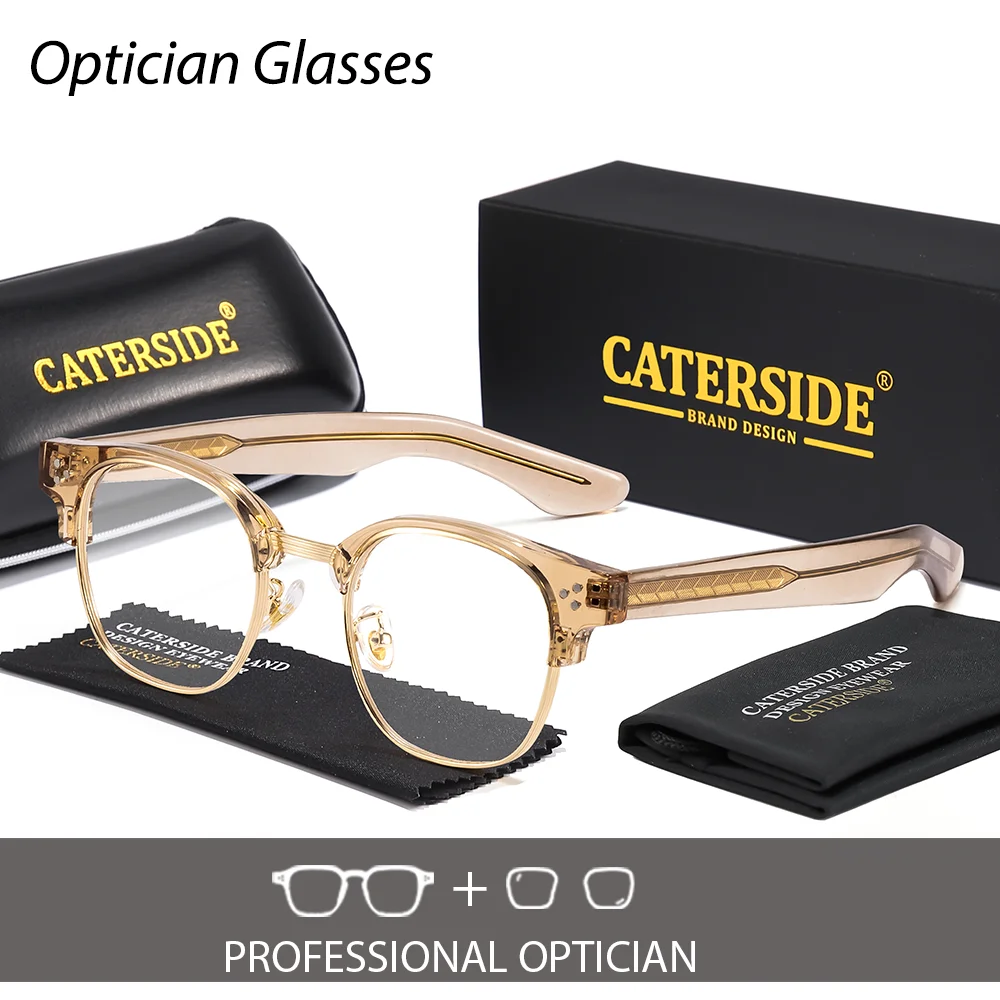 CATERSIDE Unisex-Optikbrille, maßgeschneiderte runde Gläser mit Brechungsindex 1,56, verschreibungspflichtige Brillen, klassische modische Lesebrille – Detail 16