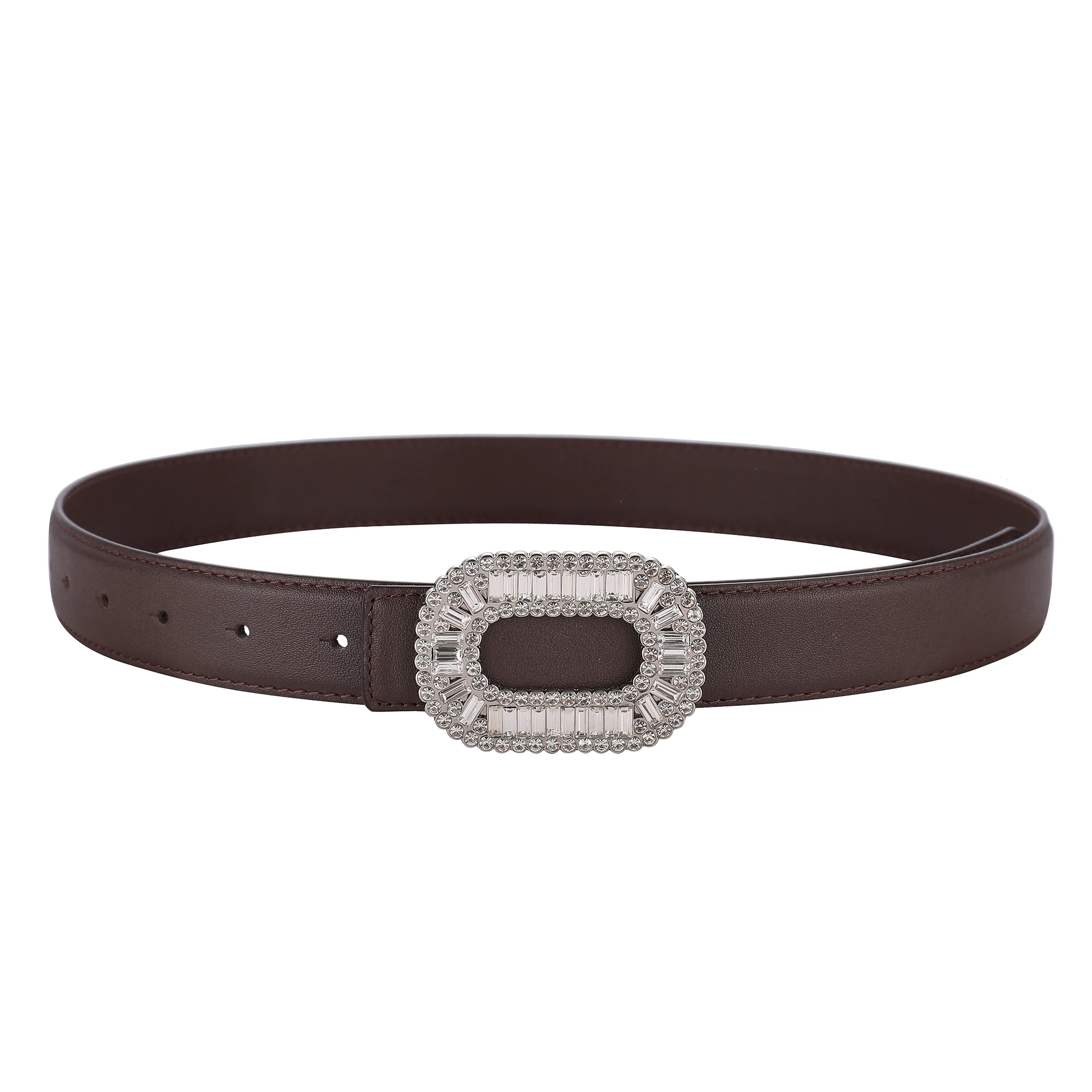Eleganter breiter Damengürtel, luxuriöser Strass-dünner Gürtel aus echtem Leder, Bling-Kristall, verstellbarer Glitzerbund für Kleid, Jeans – Detail 11