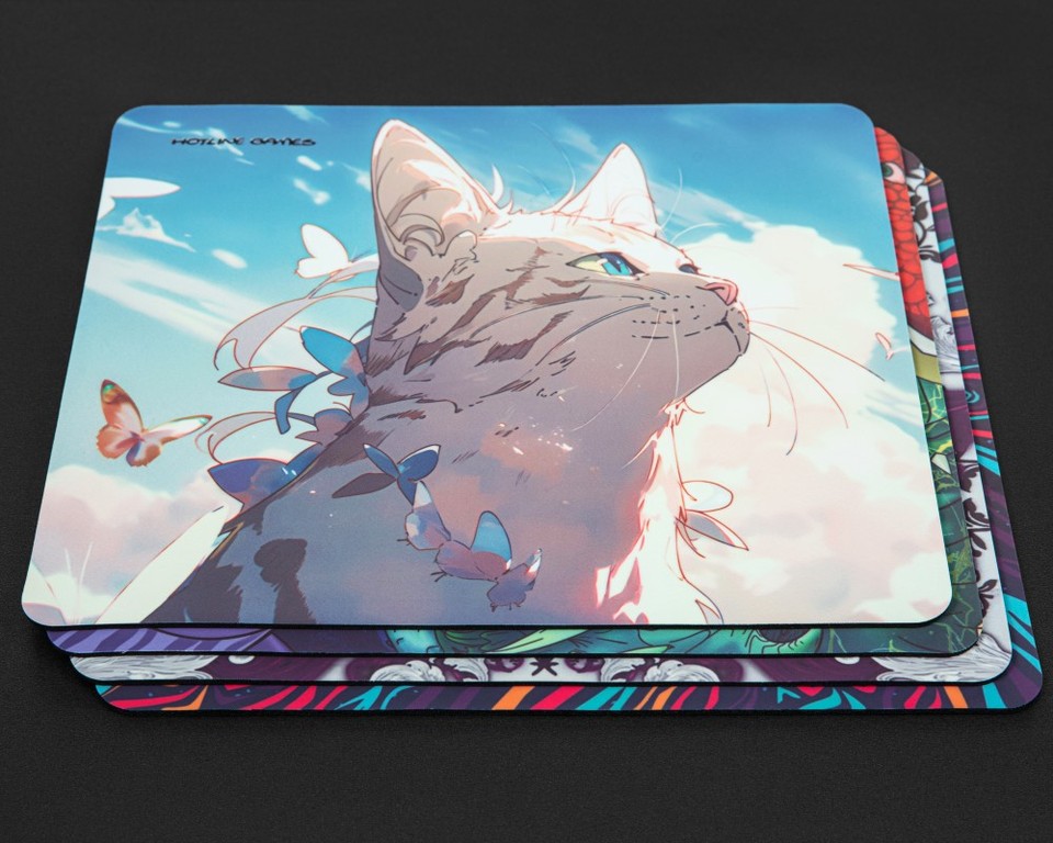 Hotline Games Mousepad New Streamer Rainbow Phantom Coating Game Oversized Size Non-lock Edge Fps Gaming Game Mousepad