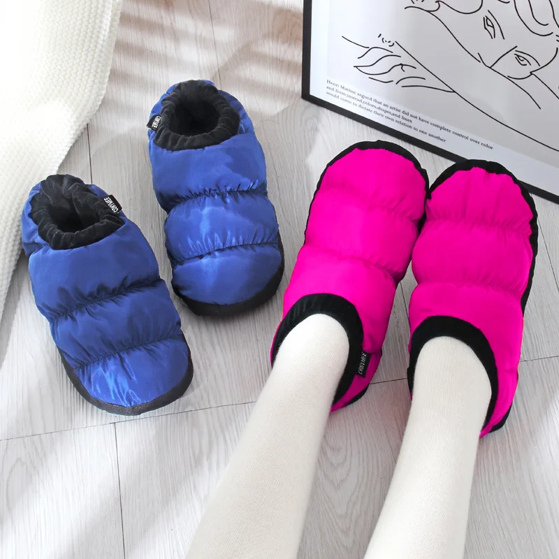 Winter Fur Slippers Woman Down-cotton Indoor Shoes Pantufa Men Women Casual Home Sneakers Warm Slipper Big Size Shoe Terlik