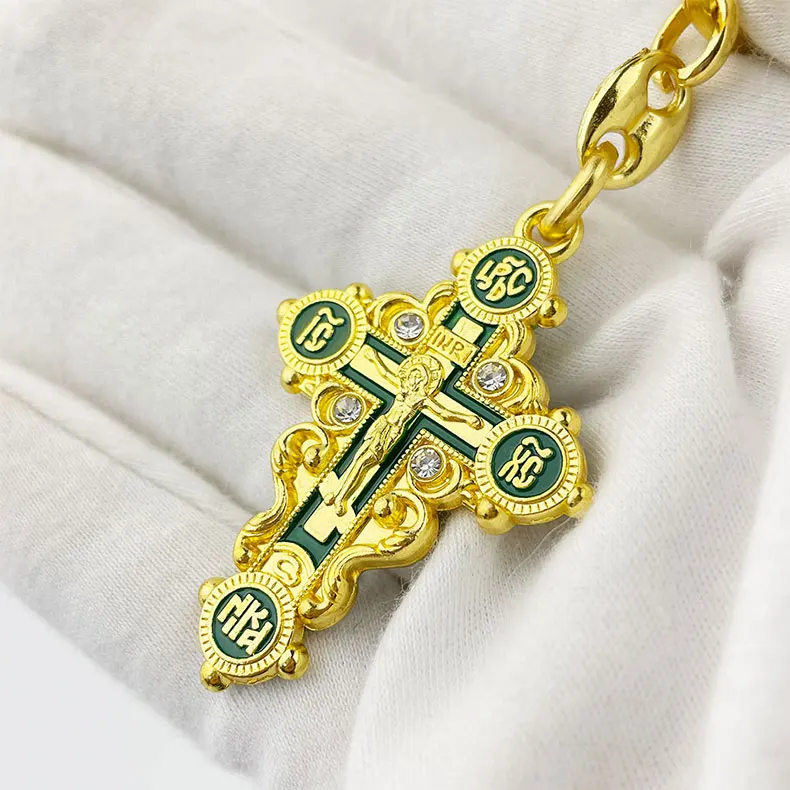 HTISOK Saint George Anhänger Schlüsselanhänger, orthodoxer katholischer Talisman, Autoring, Schlüsselanhänger, Schmuck, katholische Geschenke, religiöse Dekoration – Detail 5