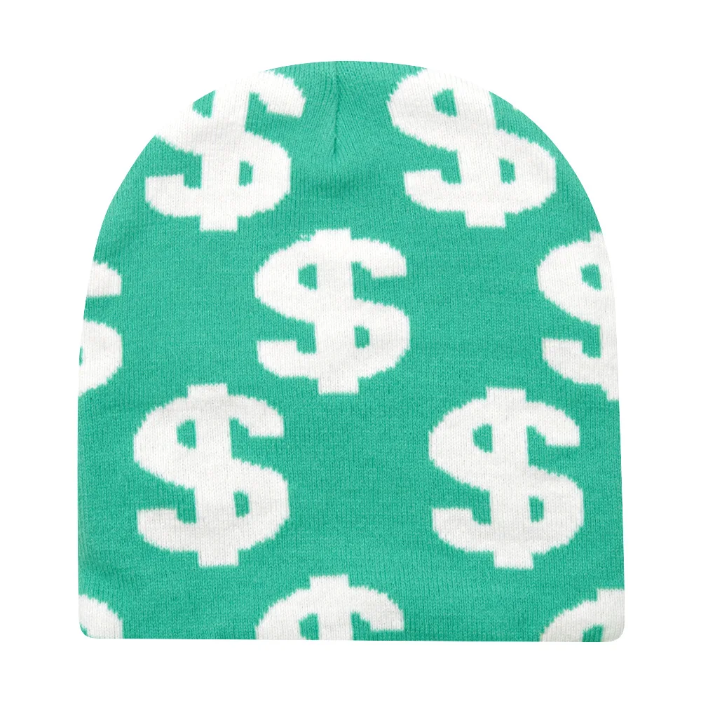 Neue Mode $ Muster Stricken Schädel Mützen Hut für Männer Frauen Herbst Winter warme Qualität Mütze y2k Ski mütze Radfahren Hip Hop – Detail 6