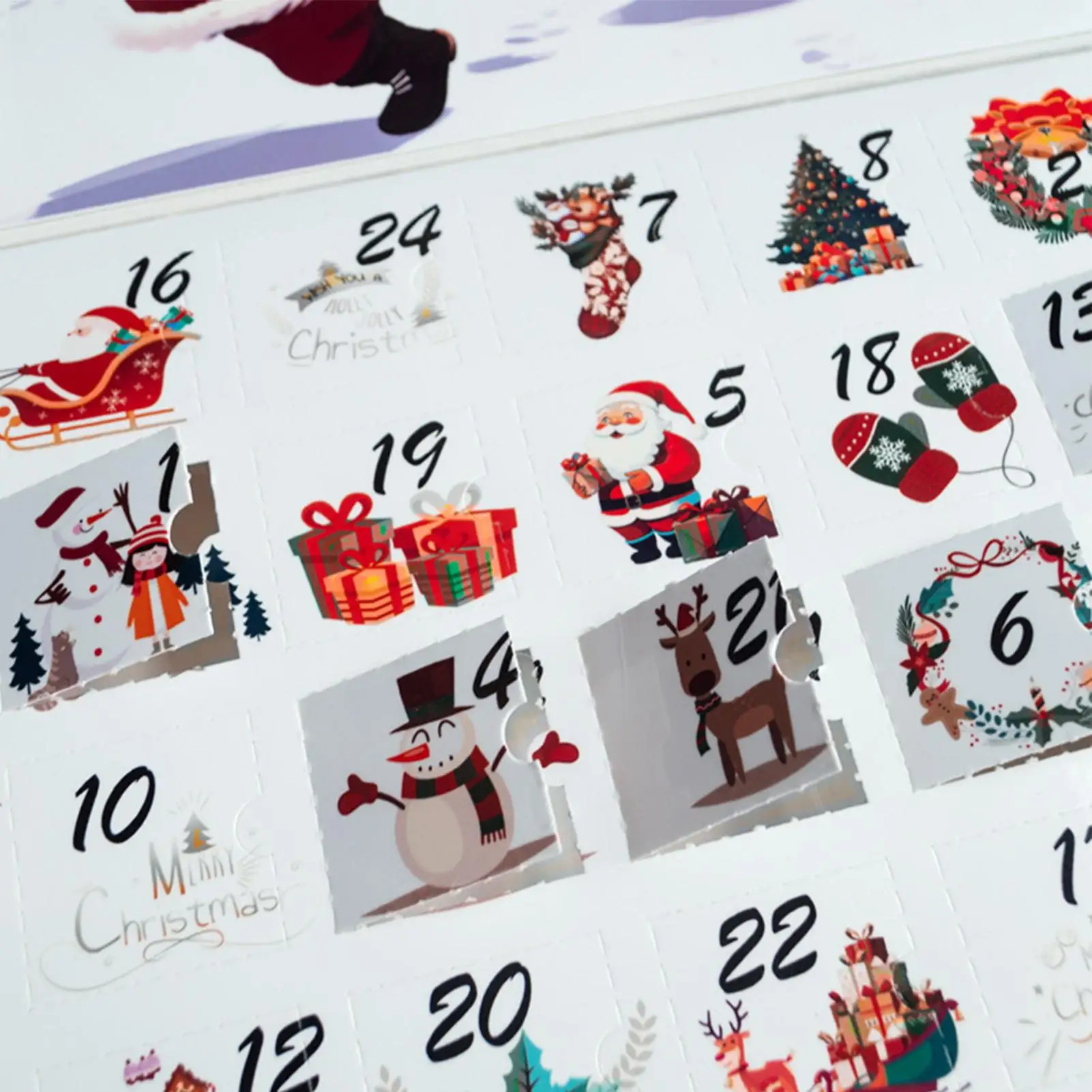 2025 Christmas Advent Calendar Empty Box DIY Craft Kit Holiday Countdown Surprise Gift Festive Season Home Decor Unboxing Fun