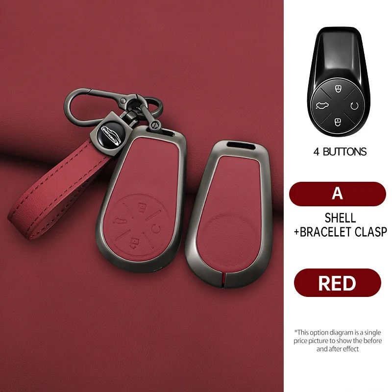 Deluxe Car Key Fob Protector with Keychain Attachment