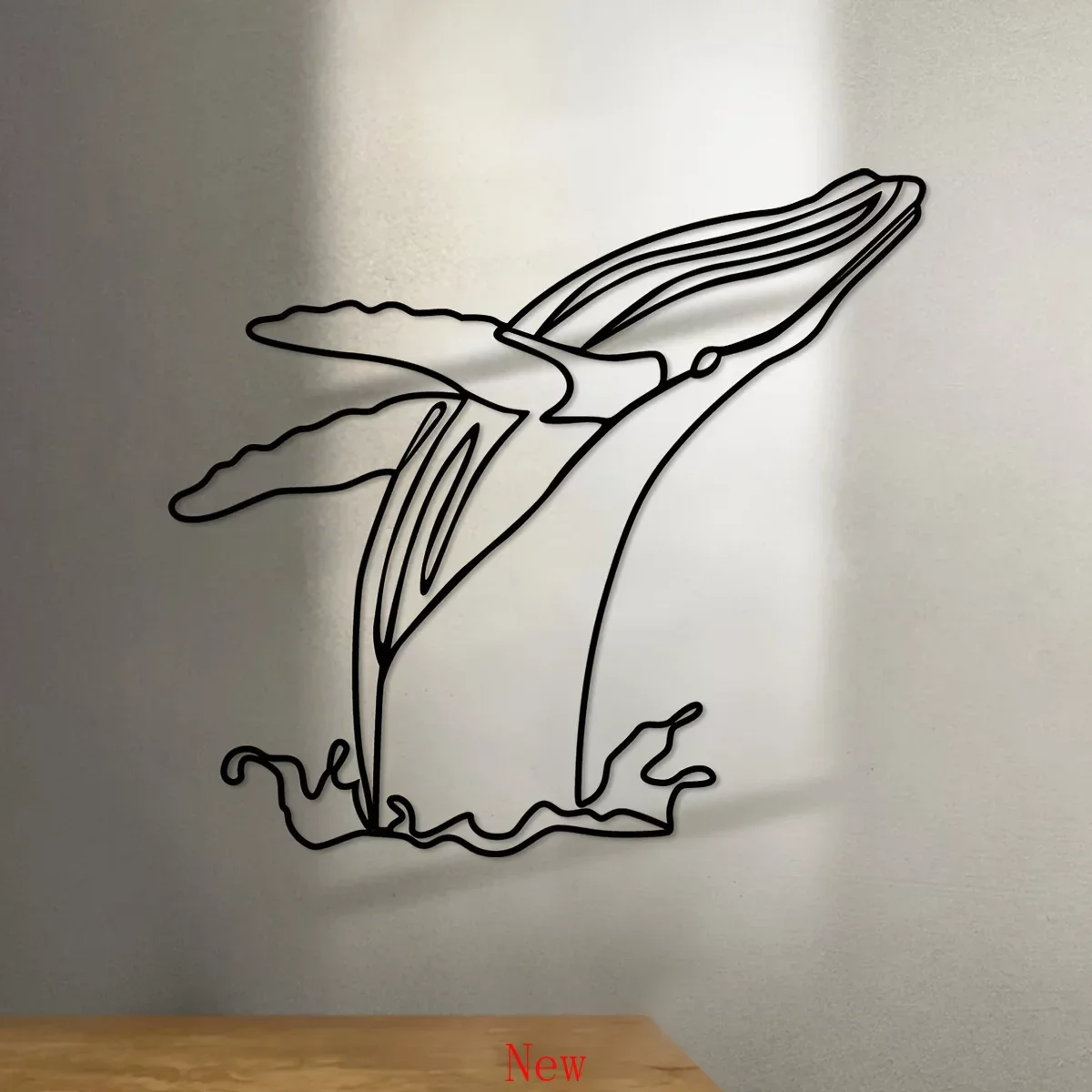 

Minimalist Whale Iron Indoor Outdoor Crafts, Interior Home Decoration, Great for Living Room Bedroom, Wall Mounted Decoration wa