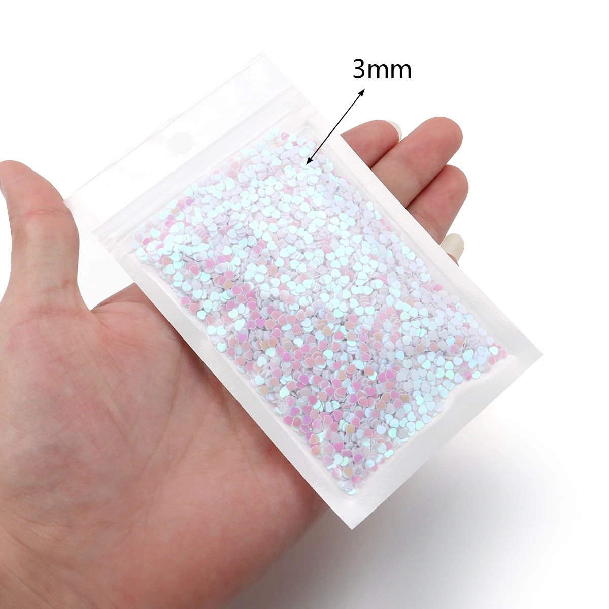 3mm PVC Loose Sequins Glitter Peach Heart Paillettes 30g/Lot Nail Art Manicure DIY Crafts Gift Scrapbooking Clothing Accesso