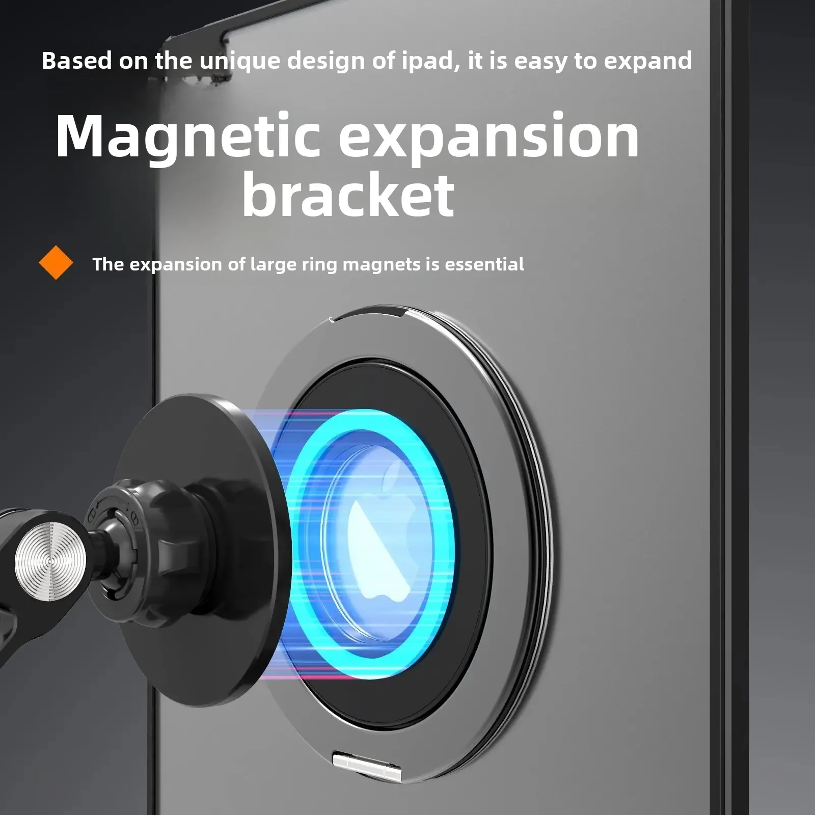 360 ° 회전식 태블릿 자석 링 스탠드 접이식 휴대용 다각도 조절 가능 iPad Air 8 12세대 모든 태블릿용 범용