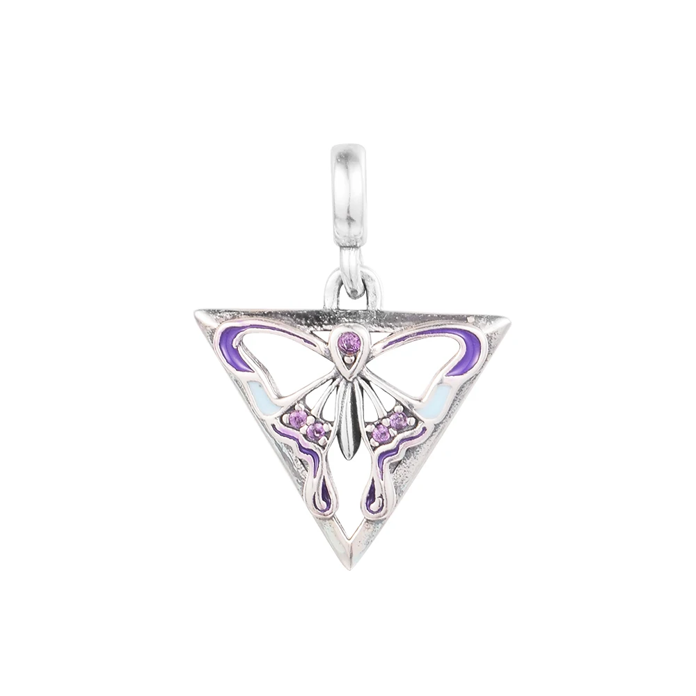 

ME Butterfly Medallion Mother Kids Charm Fits Me 3mm Thin Bracelets 925 Sterling Silver Jewelry Making Free Shipping New In