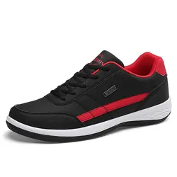 Men's Non-Slip Walking Sneakers - Casual Sports Footwear - 45 (Black)