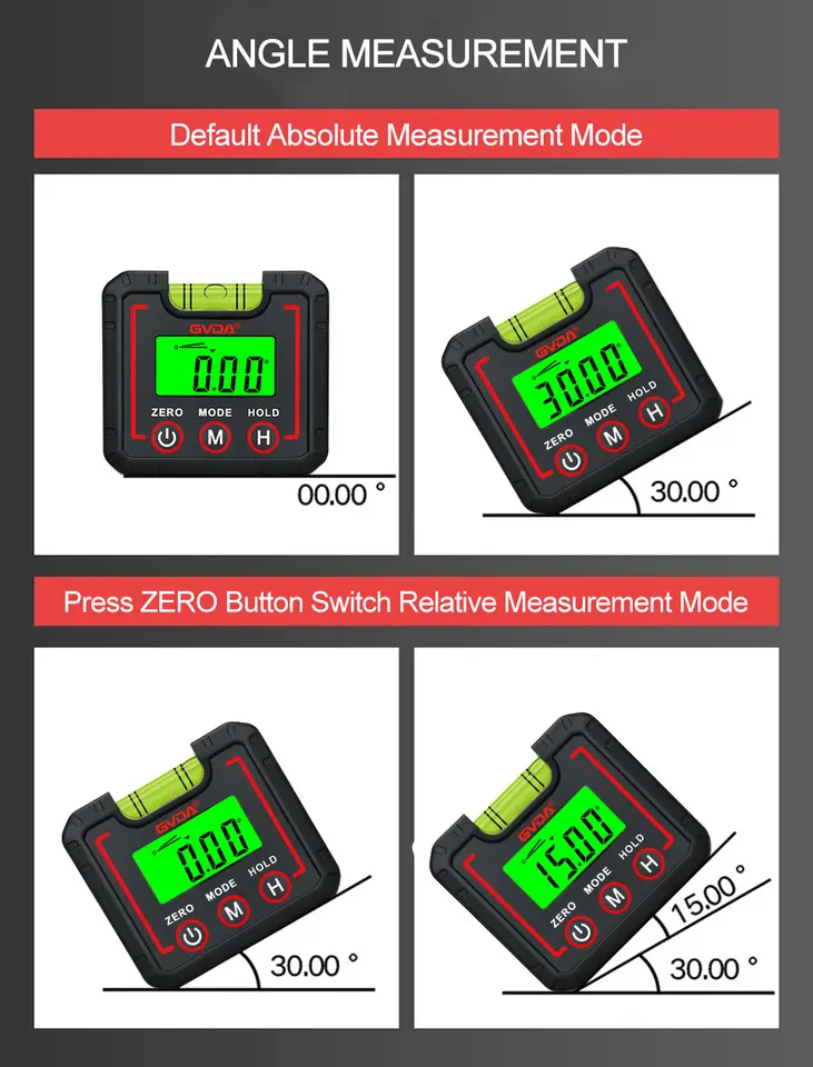 MaKa Digitale Hellingmeter - Hoekmeter - Magnetisch