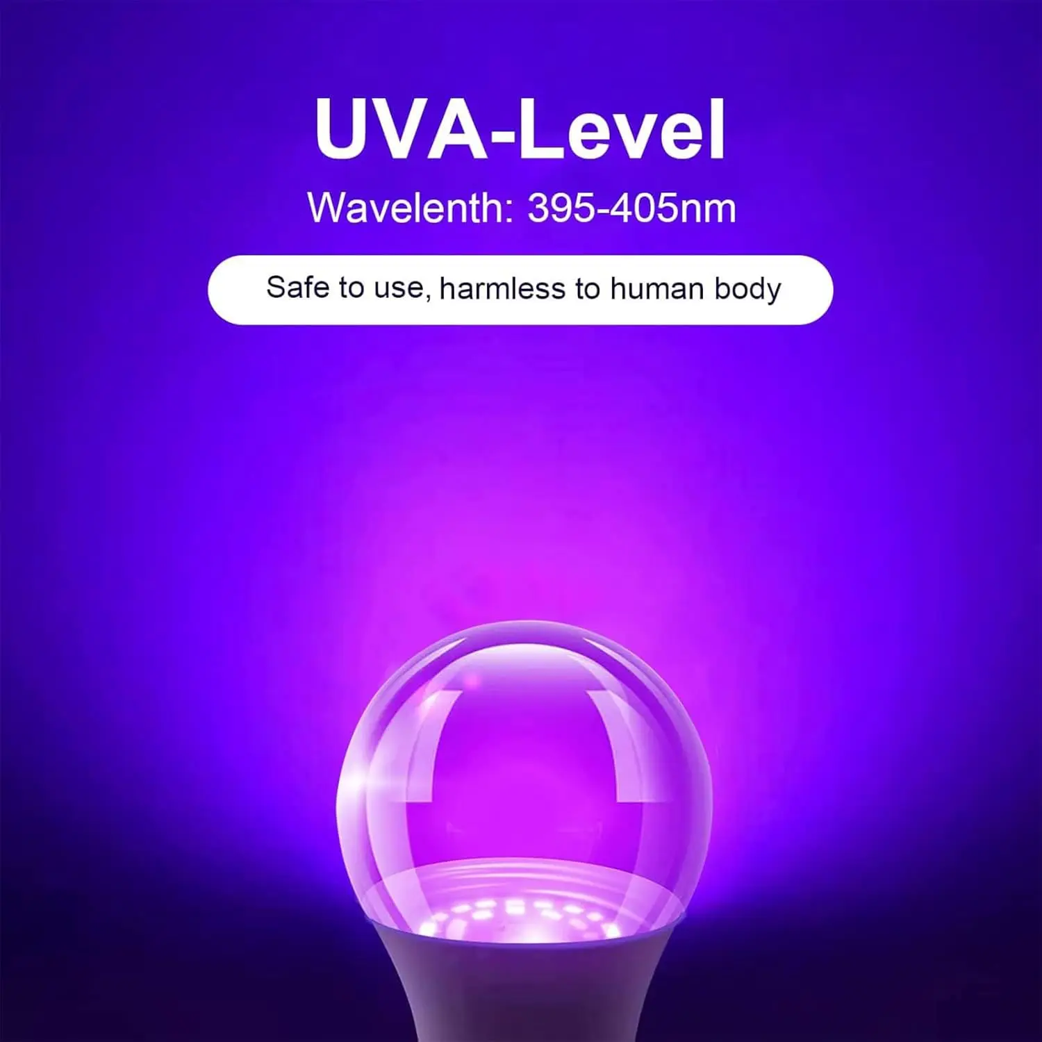 1-2 Pack Black Light Bulbs 9W UV LED Bulb with E27 Base 395nm Blacklight Bulb UV Lamp Ultraviolet Fluorescent Purple Lamp