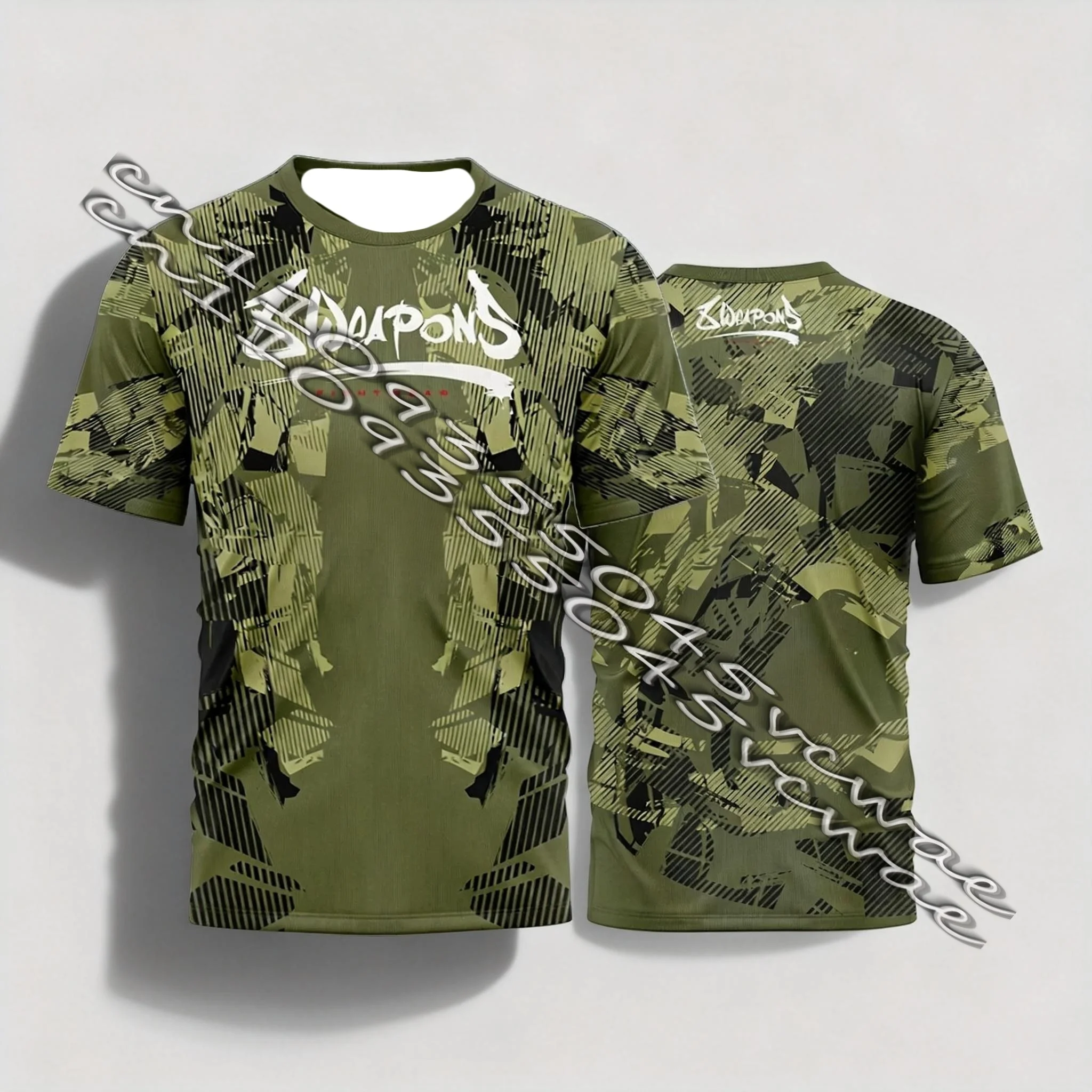 여름 남성 및 여성 캐주얼 반팔 스포츠 셔츠, 8암 기능성 무에타이 디자인 캐주얼 티셔츠 탑 MOTO