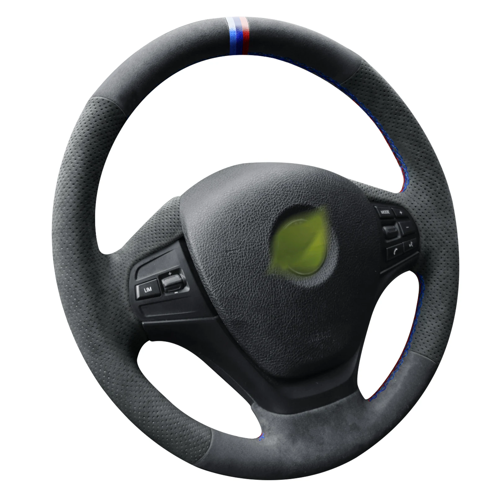 

Alfanxi Hand Stitch Alcantara Steering Wheel Cover Compatible with BMW X3 F25 / X5 F15 (2010-2017)