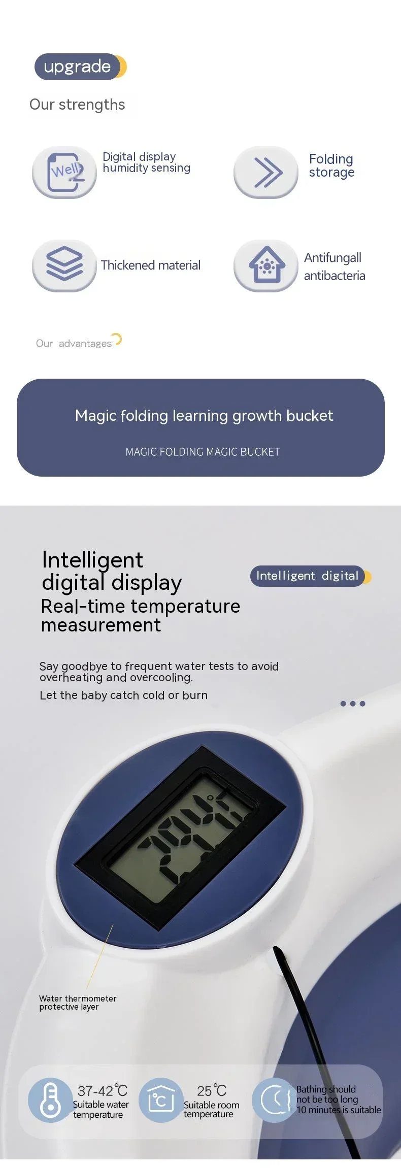 Portable Baby Bath Foldable Real-time Temperature S2af07c9713724d4db1c6825b082f471dK