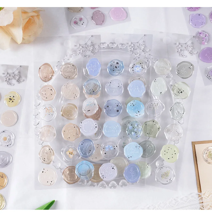 Creative Lacquer Seal Candy Stickers Scrapbooking Diy Journal Stationery Sticker Deco Art Supply