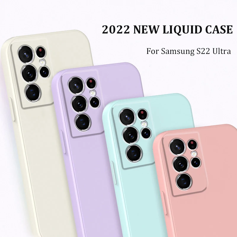 Liquid Silicone Soft Case For Samsung A55 A53 A54 5G S21 S23 FE Galaxy S22 S23 S24 Ultra Plus A52 Phone Cover Shell phone case phone protector cover