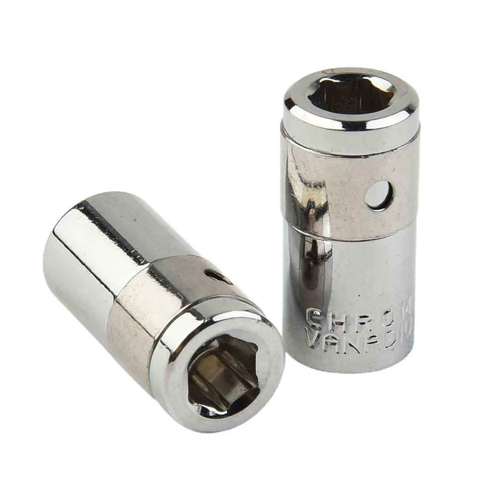 

4Pcs 6.3mm 1/4" Square Hole To 1/4" Hex Converter Screwdriver Bit Chrome Steel Socket Adapter Step Drill Chamfer Converter