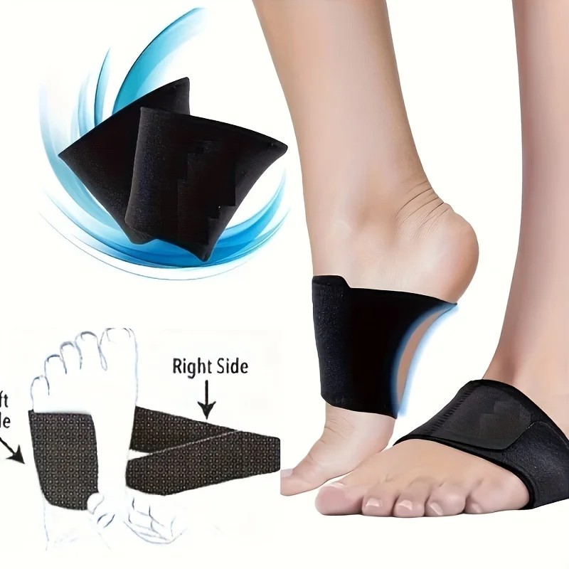 2PC Arch Foot Pads Foot Center Shock Absorption With Hole Arch Support Breathable Hole Foot Pads Flat Foot Adjustment Tool