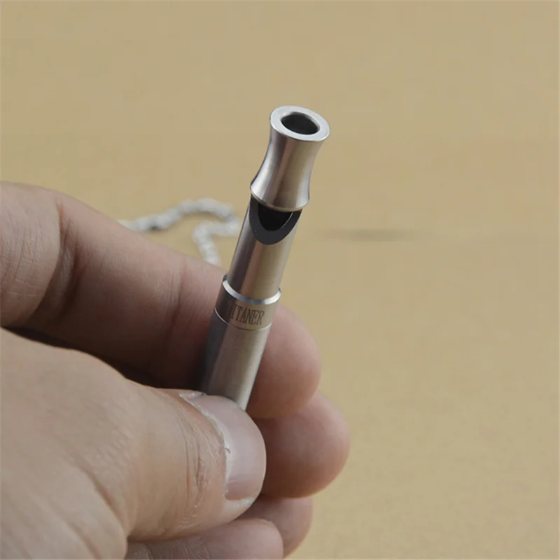 High-grade Dog Trainings Metal Titanium Whistle Emergency Survival High Frequency Sound 123db Popping Whistle Animal Training