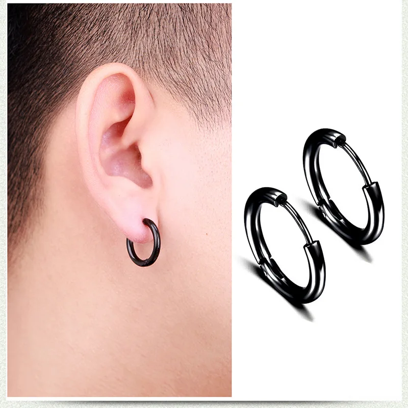 Stainless Steel Hoop Earrings  Dangle Earrings - A-z Earrings Women Men  2023 Punk - Aliexpress