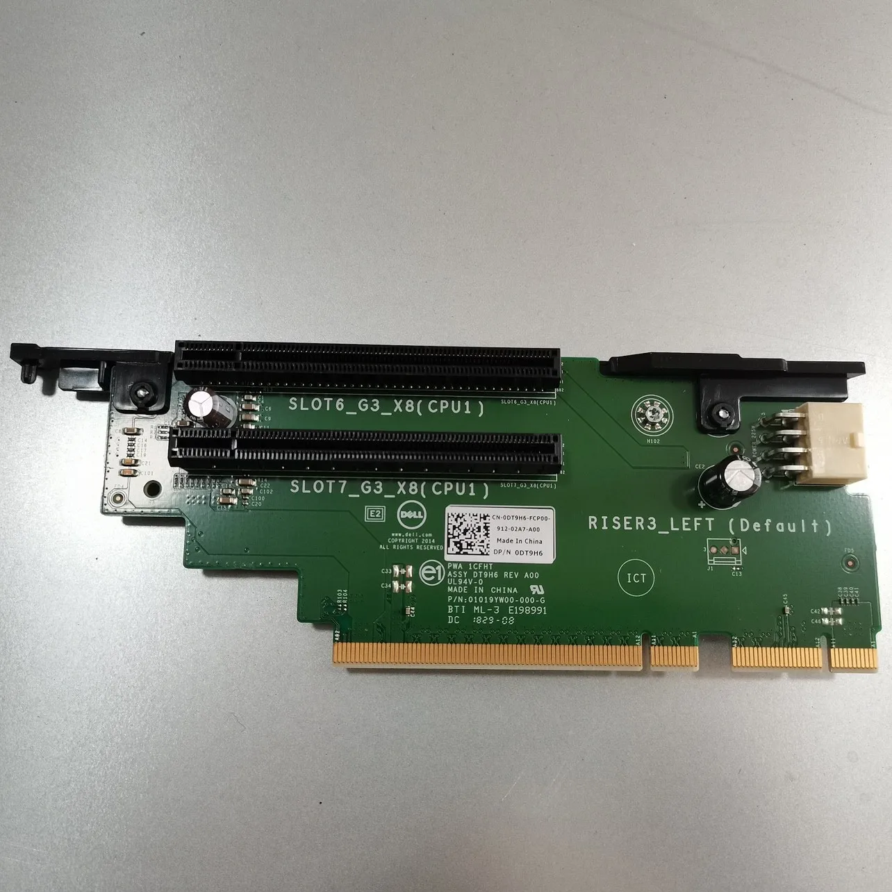 Poweredge 0dt9h6 R730 Riser Pcie Dt9h6 Cartão