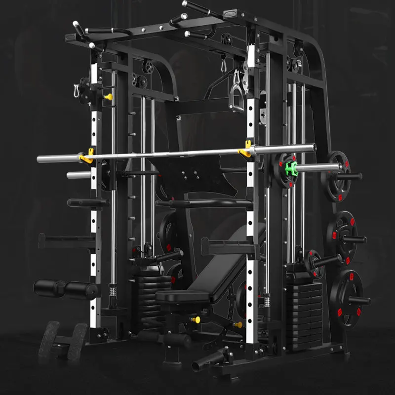 Telaio Orizzontale Push Squat, Flying Bird Gantry, Multi-Funzionale Combinazione Smith Machine, Domestico E Commerciale