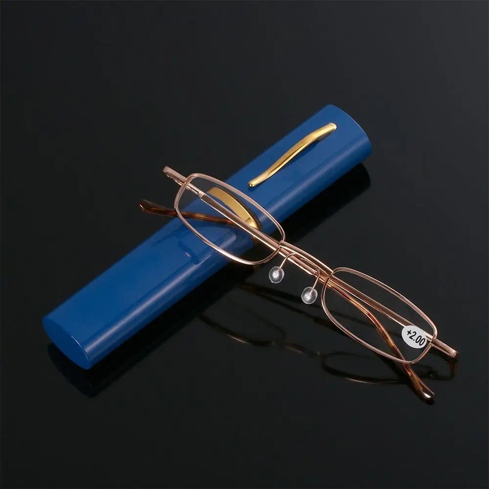 Presbyopie Brille klassische Metall gehäuse Lesebrille mit Stift rohr Fall Feder scharnier Brille Vision Pflege 1.00 ~ 4,00 – Detail 9