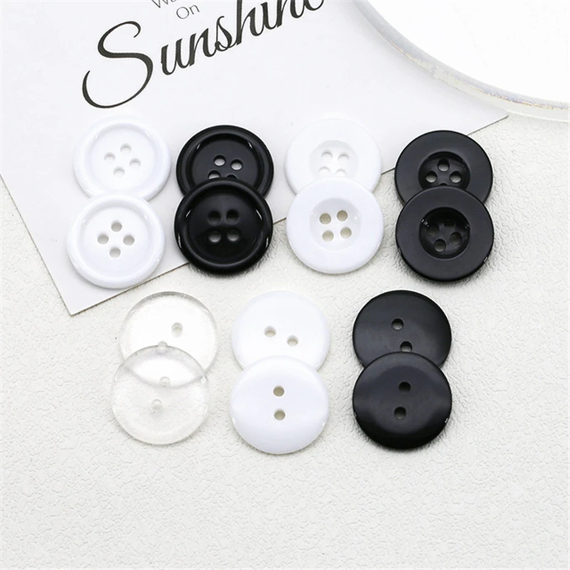 9-30mm Two Holes Multicolour Small Buttons Suit Pad Button Bread Round  Resin Sewing Buttons Diy Clothing Crafts Scrapbooking - AliExpress
