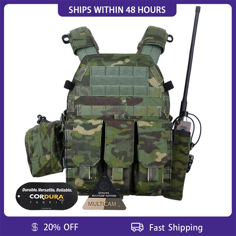 Emerson Modular MOLLE LBT-6094A Plate Carrier Tactical Combat Vest with Pouches 