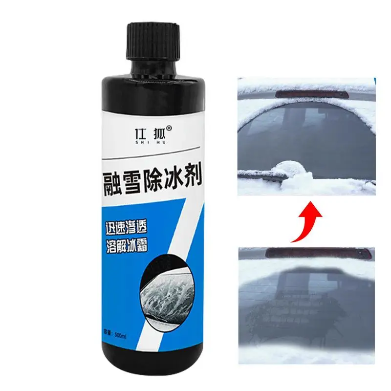 

Windshield Ice Remover 500ml Car Deicer Spray Auto Ice Melting Spray Defrosting Defogger Auto Deicing Spray Agent Snow Remover