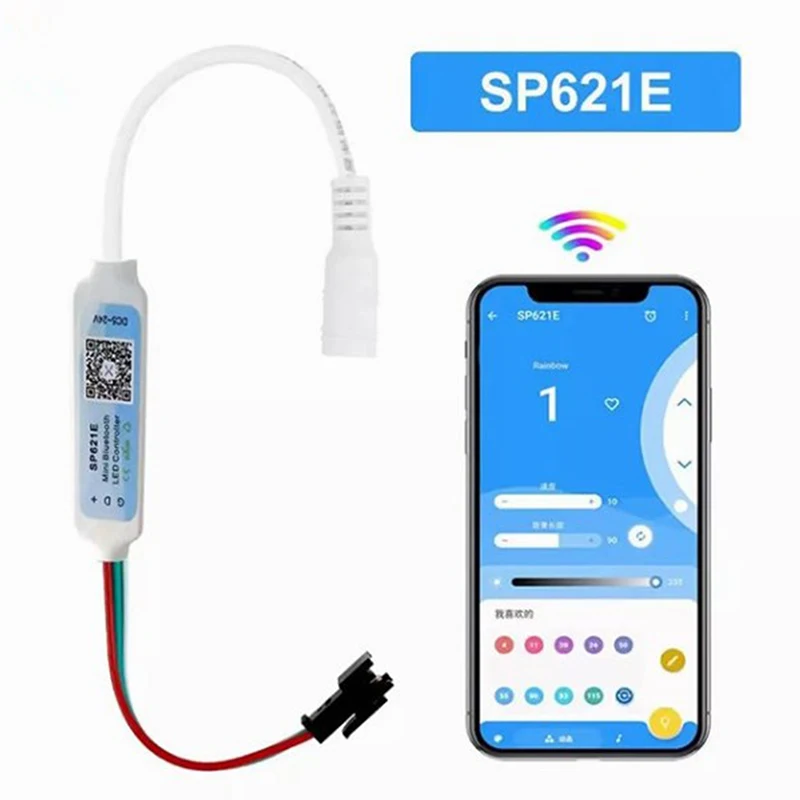 Description Picture 2 of item1PC SP621E Mini Bluetooth RGB Controller For WS2811 WS2812 WS2813 LED Strip Light Control -24V
