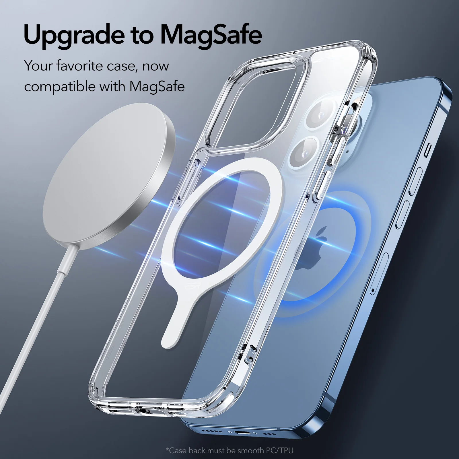 ESR for MagSafe Magnetic Ring for iPhone 13/13 Pro Max Metal Ring Sticker  for Samsung S22 S21 S20 Ultra Wireless Charging Case