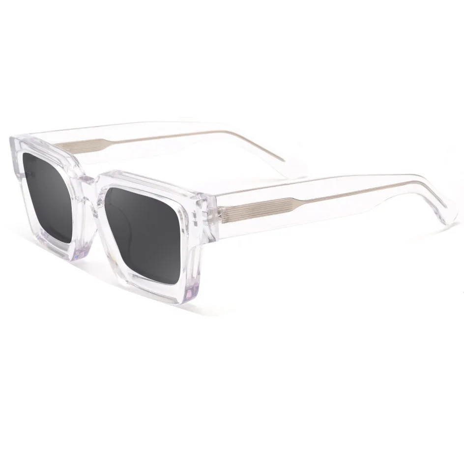 2023 High Quality Thick Crystal Acetate Square Sunglasses Women Driving  Glasses Men Fashion Brand Designer Oculos De Sol UV400
