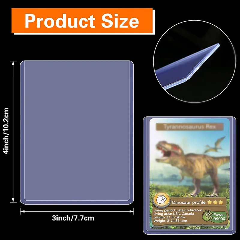 35PT Card Sleeves Hard Plastic Card Sleeves 3 X 4 Inch Sports Holder Postcard Photo Album ID Credit Protective Case
