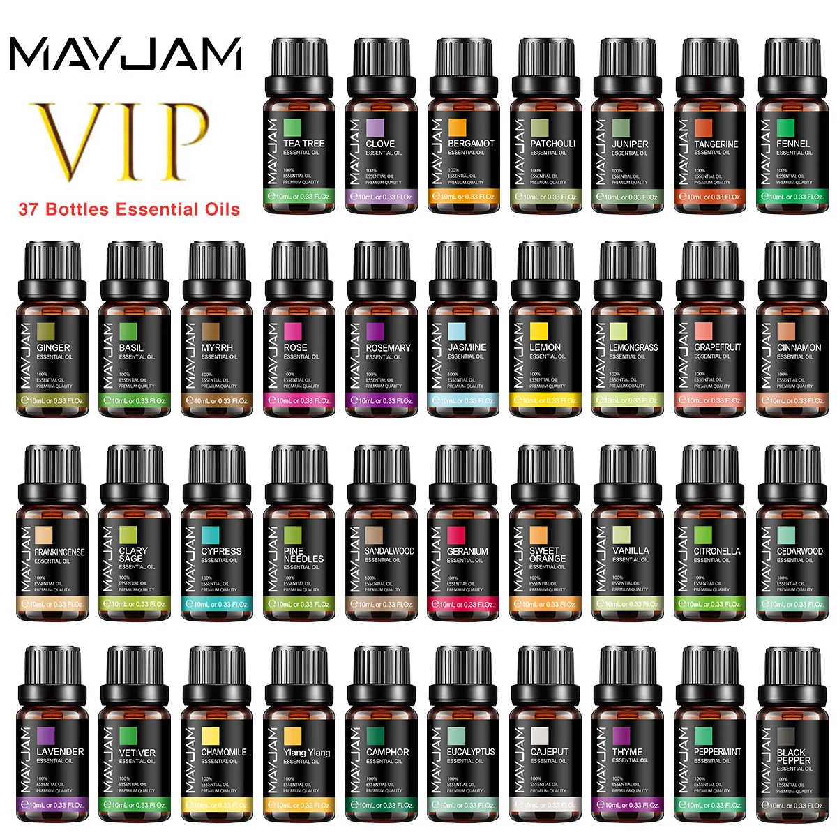 MAYJAM-37-Bottles-Essential-Oils-For-Aroma-Diffuser-Humidifier-Massage ...