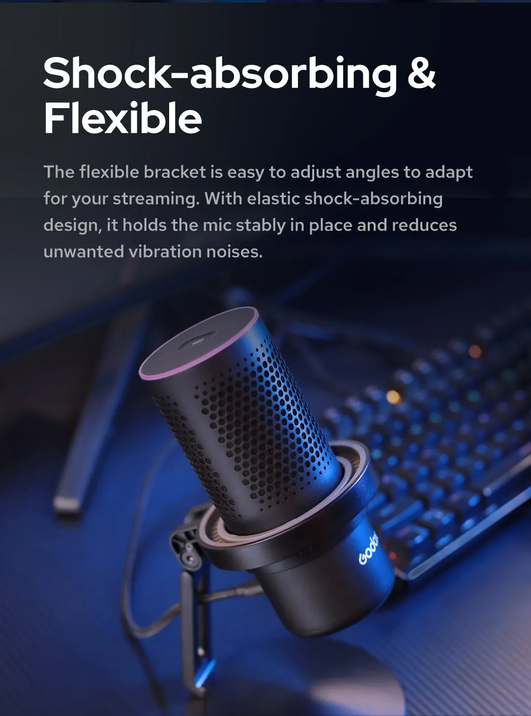 EM68 EM68G RGB USB Condenser Microphone E-sports Cardioid Microphone Adjusted vi
