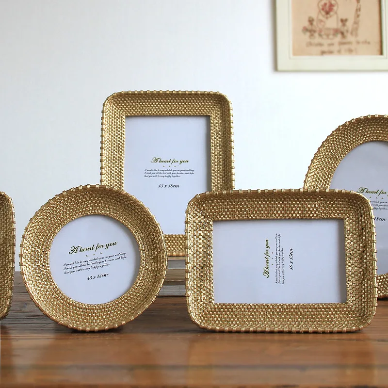 Creative-Retro-Luxury-Photo-Frame-European-Style-Round-Square-Resin ...