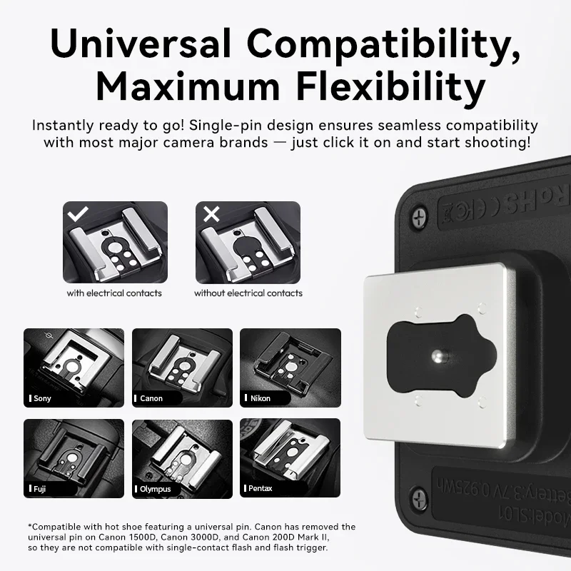 Ulanzi SL01 Flash Mini Per Fotocamera - GN8, 6500K, Ricaricabile USB-C, Per Esterni E Ritratti - Foto 7