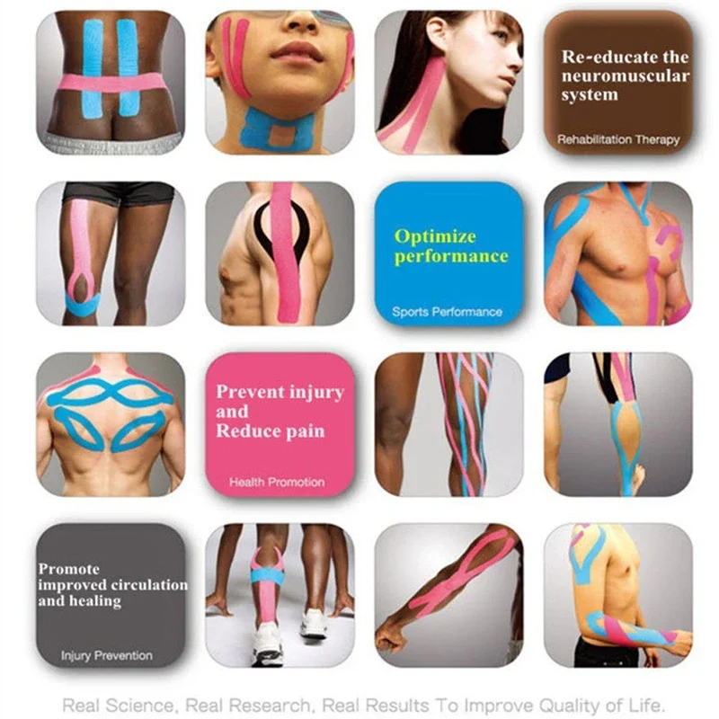 Kinesiotape 5CM*5M Elastic Adhesive Bandage Muscle Tapes Football Kinesiology Tape Sport Taping First Aid Sport Athletic Tennis
