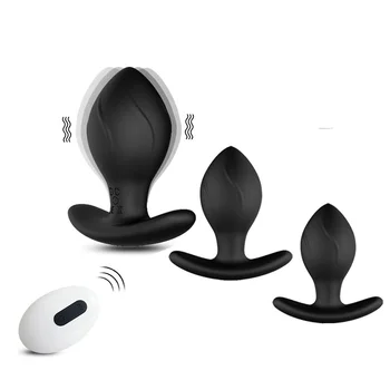 Silicone Anal Butt Plug Wearable Vibrator Ball Dildo Prostate Massage Anal Beads Set Penis Fake G spot Unisex Toy For Man Women 1