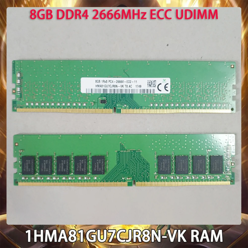 

1PCS For SK Hynix HMA81GU7CJR8N-VK 8GB DDR4 2666MHz ECC UDIMM RAM 1RX8 PC4-2666V Memory Works Perfectly Fast Ship High Quality