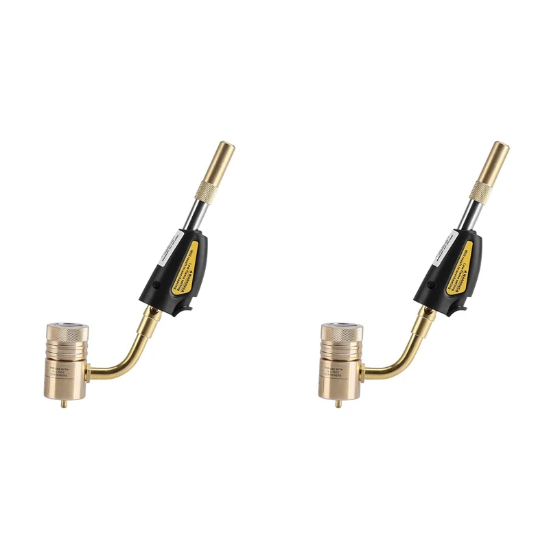 

2X Turbo Torch Tips Gas Self Ignition Turbo Torch Regulator Brazing Soldering Welding Plumbing Tool Home Accessory