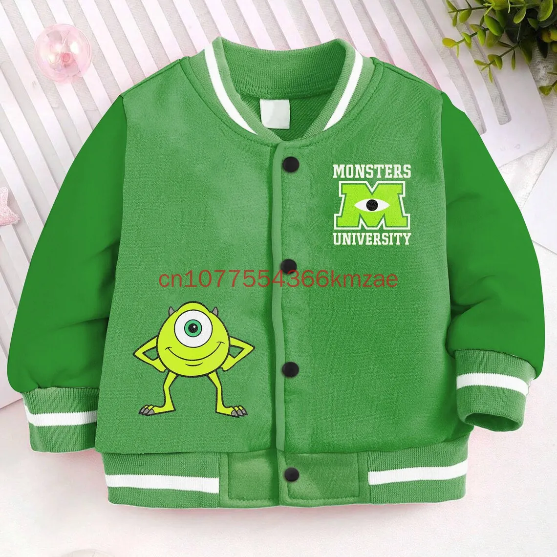 Monsters Univerisity Mike And Jame Baseball Jacket Kids and Youth Coat Cartoon Streetwear Harajuku Bomber College Jacket