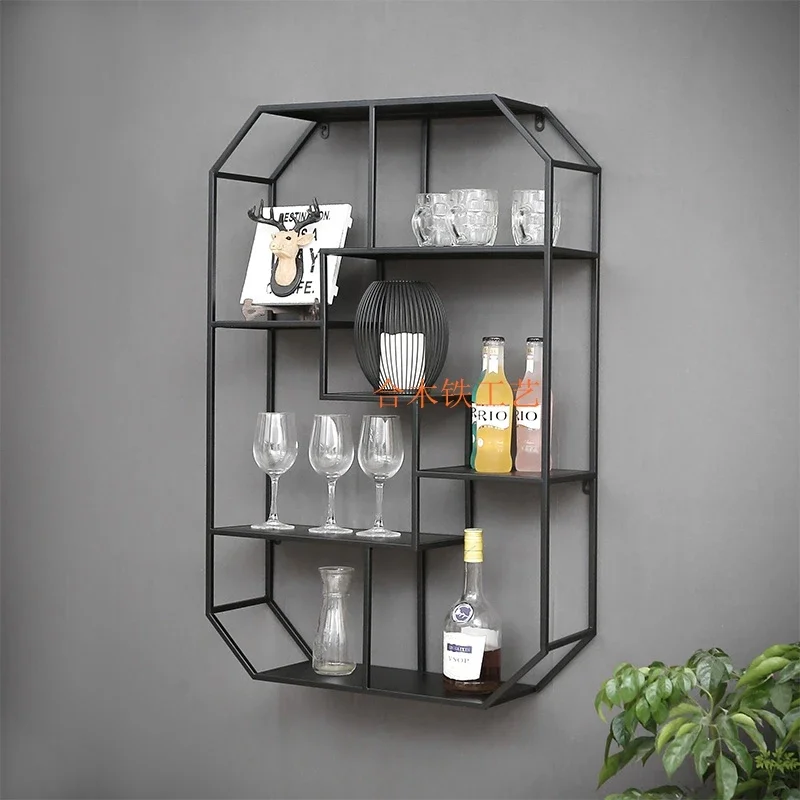 Wine Refrigerator Iron Cabinet Hanging Bar Decoration Drinks Wall Whiskey Showcase Display Luxury Outdoor Furniture