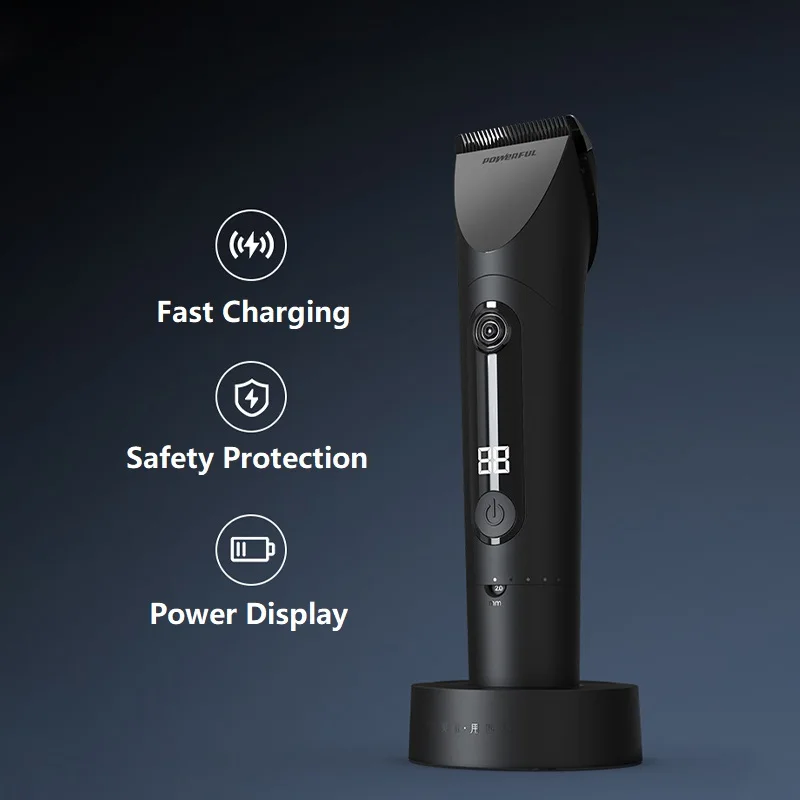 Mi Hair Clipper Professional Electric Trimmer For Men With LED Screen Washable Rechargeable Titanium Alloy Blade Wireless 2