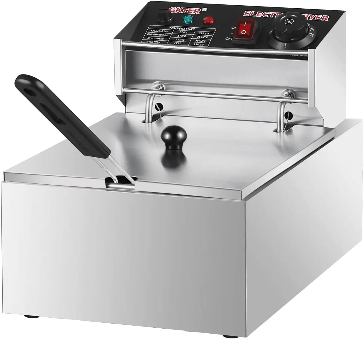 

Fryer,Commercial Deep Fryer, Deep Fryer with Basket,Stainless Steel Countertop Fryer with Over-Temperature Protection For Resta