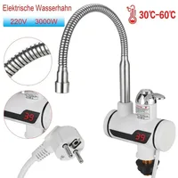 Robinet mitigeur électrique chaud-froid 3000W, robinet à chauffage instantané, Rotation à 360 degrés, chauffage rapide, fournitures numériques de cuisine et de salle de bains 5