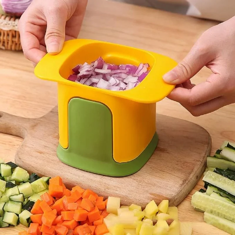 1pc Multifunctional vegetable chopper for cutting and slicing, vegetable chopper with container, manual pressure food slicer