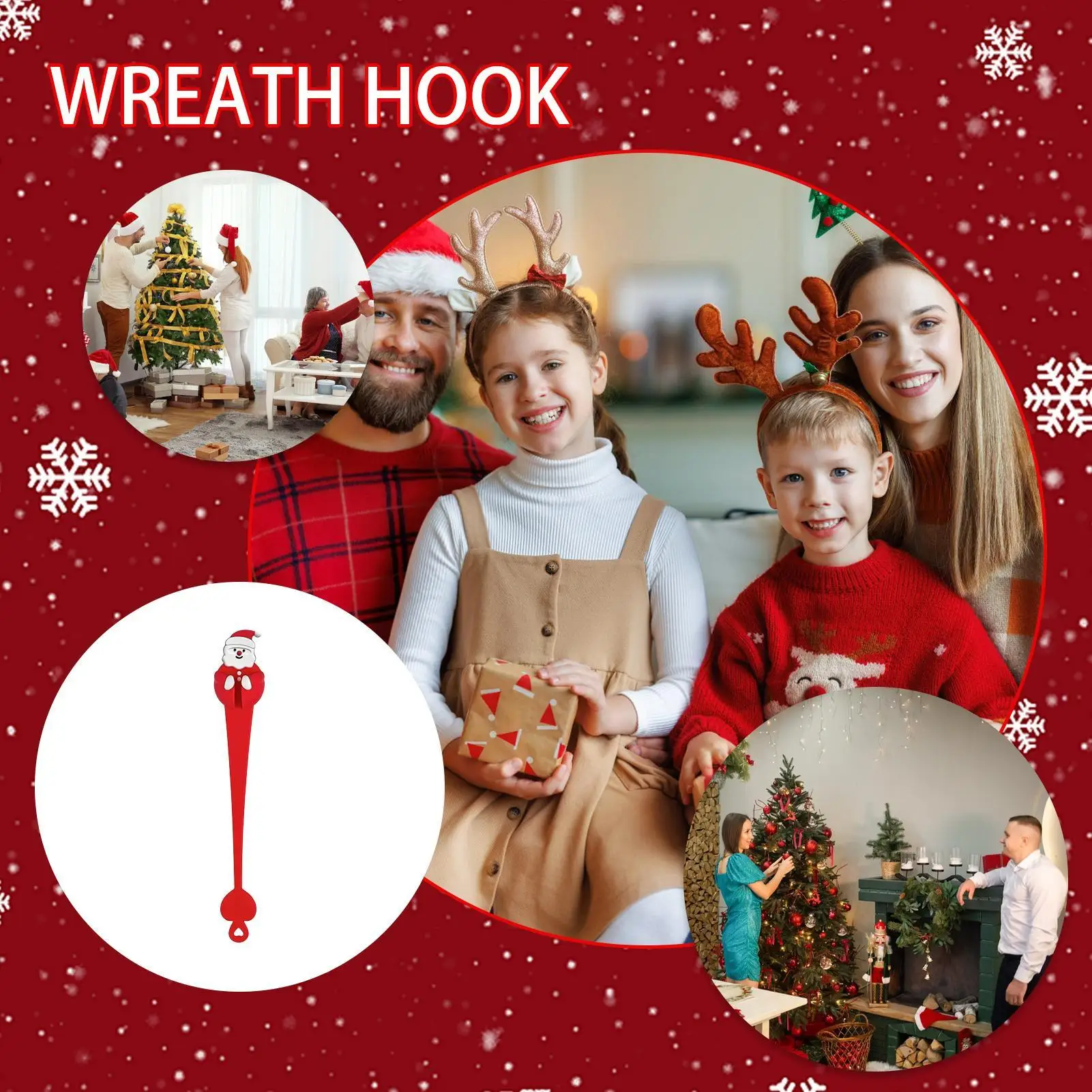 Wreath Door Hanger No Drilling Storage Wreath Holders For Front Door Decor For Wall Window Garland Stockings Bedroom Living Room